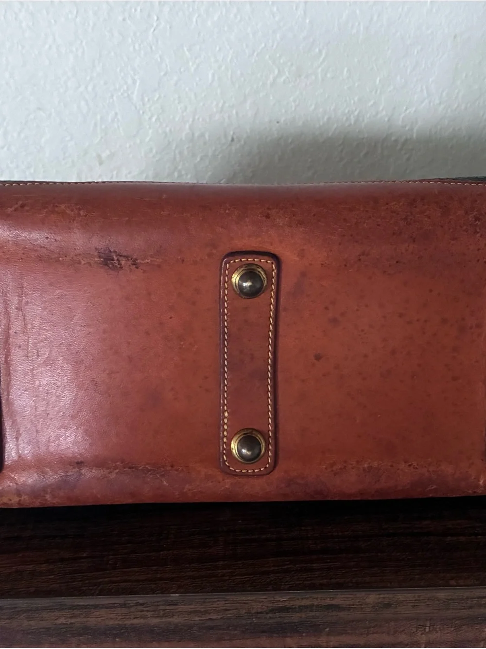Vintage Dooney & Bourke Black and Brown Leather-Trim Satchel